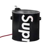 Lampada latta ammaccata Supremo Nero