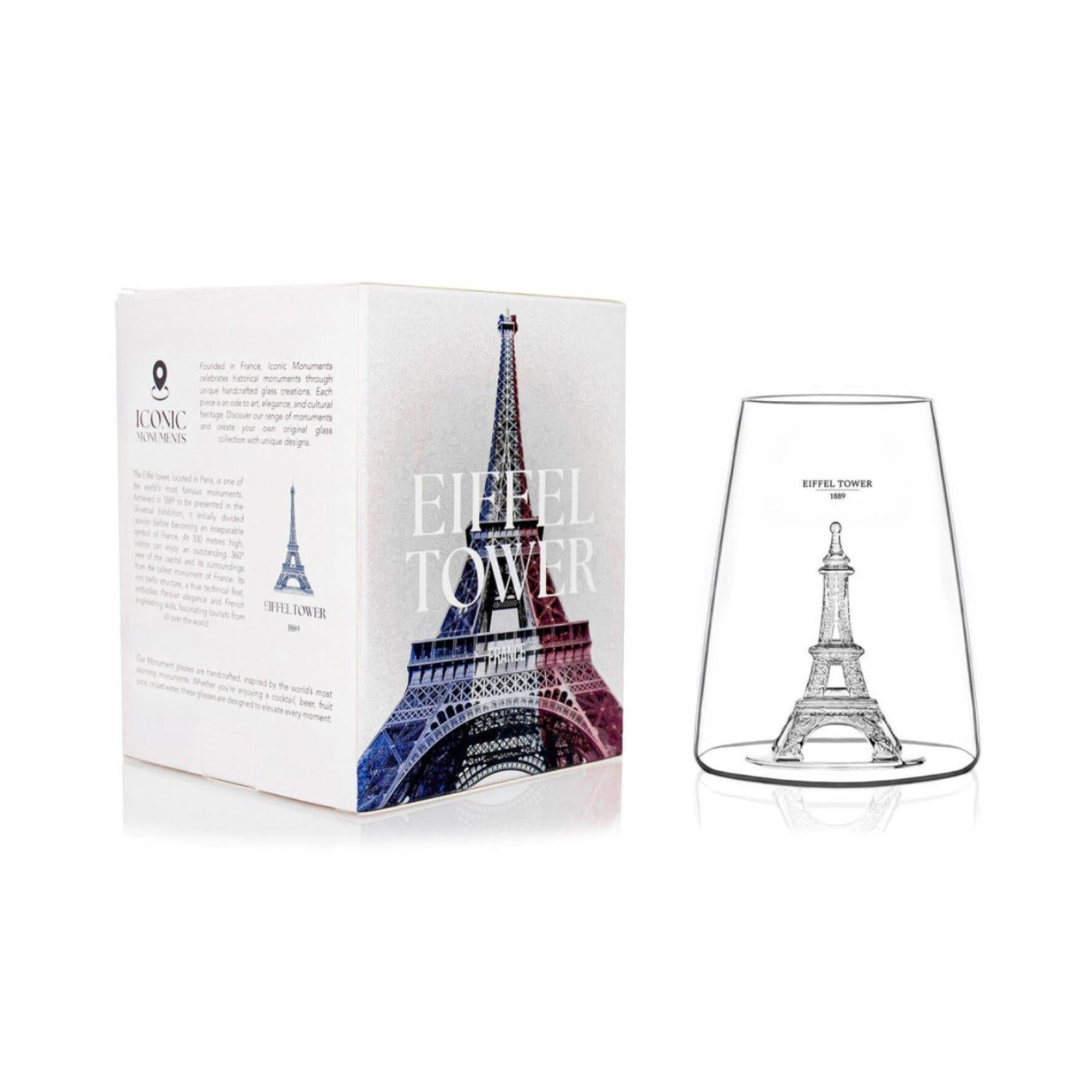 Alaskan Maker - Bicchiere Iconic Monuments Tour Eiffel, Trasparente