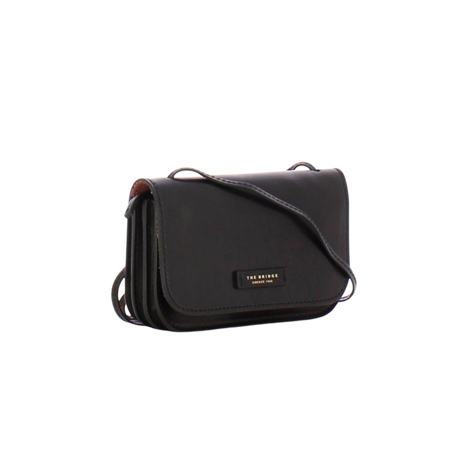 THE BRIDGE - Tracollina in cuoio linea Rustici, Nera
