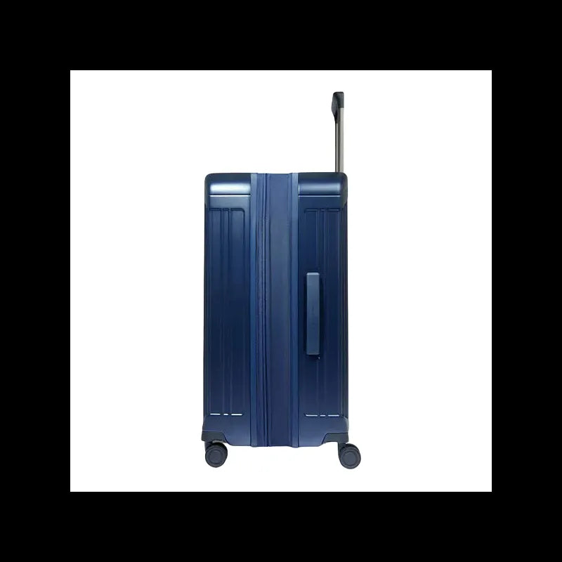 Piquadro- Trolley medio rigido a quattro ruote espandibile, Blu
