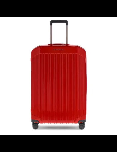 Piquadro - Trolley medio rigido a quattro ruote, Rosso