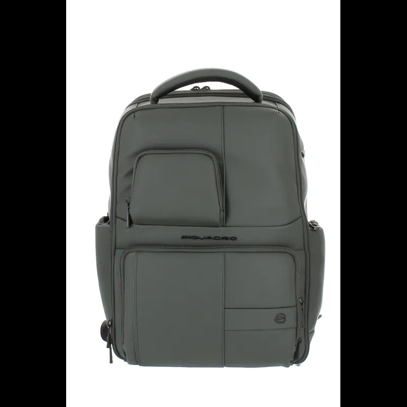 Piquadro - Zaino grande tessuto gommato, Verde