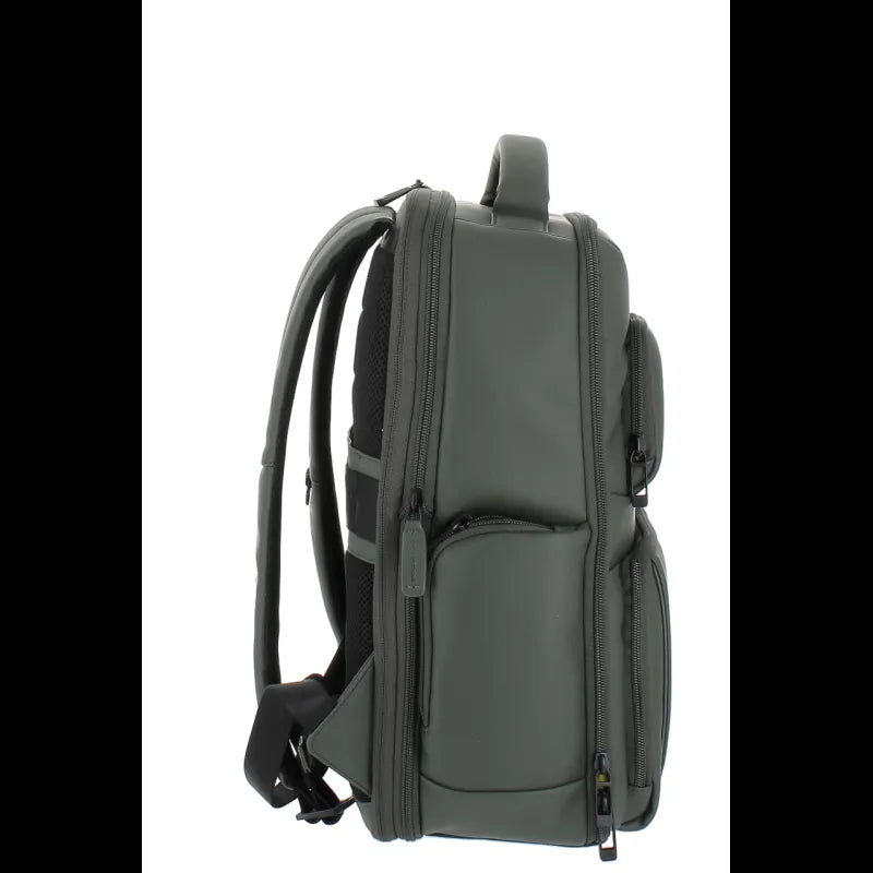 Piquadro - Zaino grande tessuto gommato, Verde