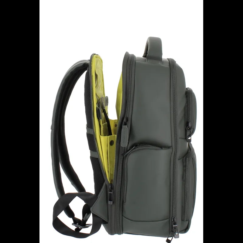 Piquadro - Zaino grande tessuto gommato, Verde
