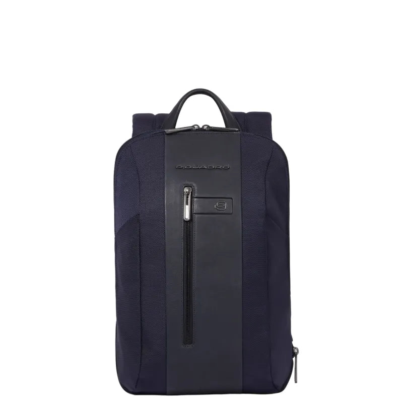 Piquadro - Zaino sottile 15.6 espandibile in tessuto linea Brief, Blu