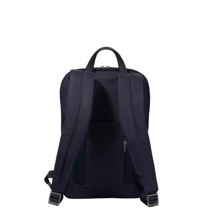 Piquadro - Zaino sottile 15.6 espandibile in tessuto linea Brief, Blu