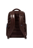 PIQUADRO - Zaino 15 pollici con cavo antifurto porta pc linea Blue Square, Mogano