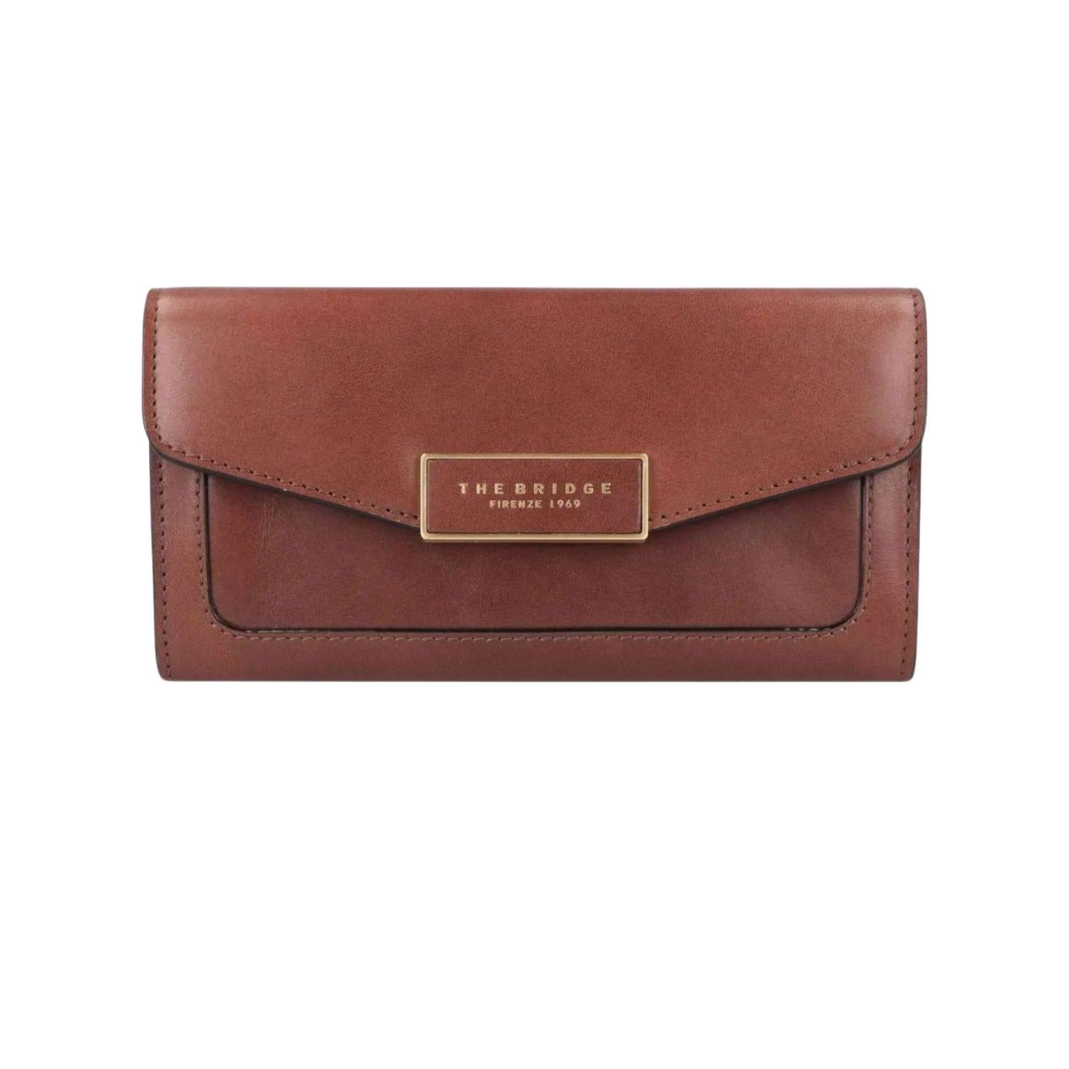 The Bridge - Portafoglio grande con bottone linea Ginevra, Marrone