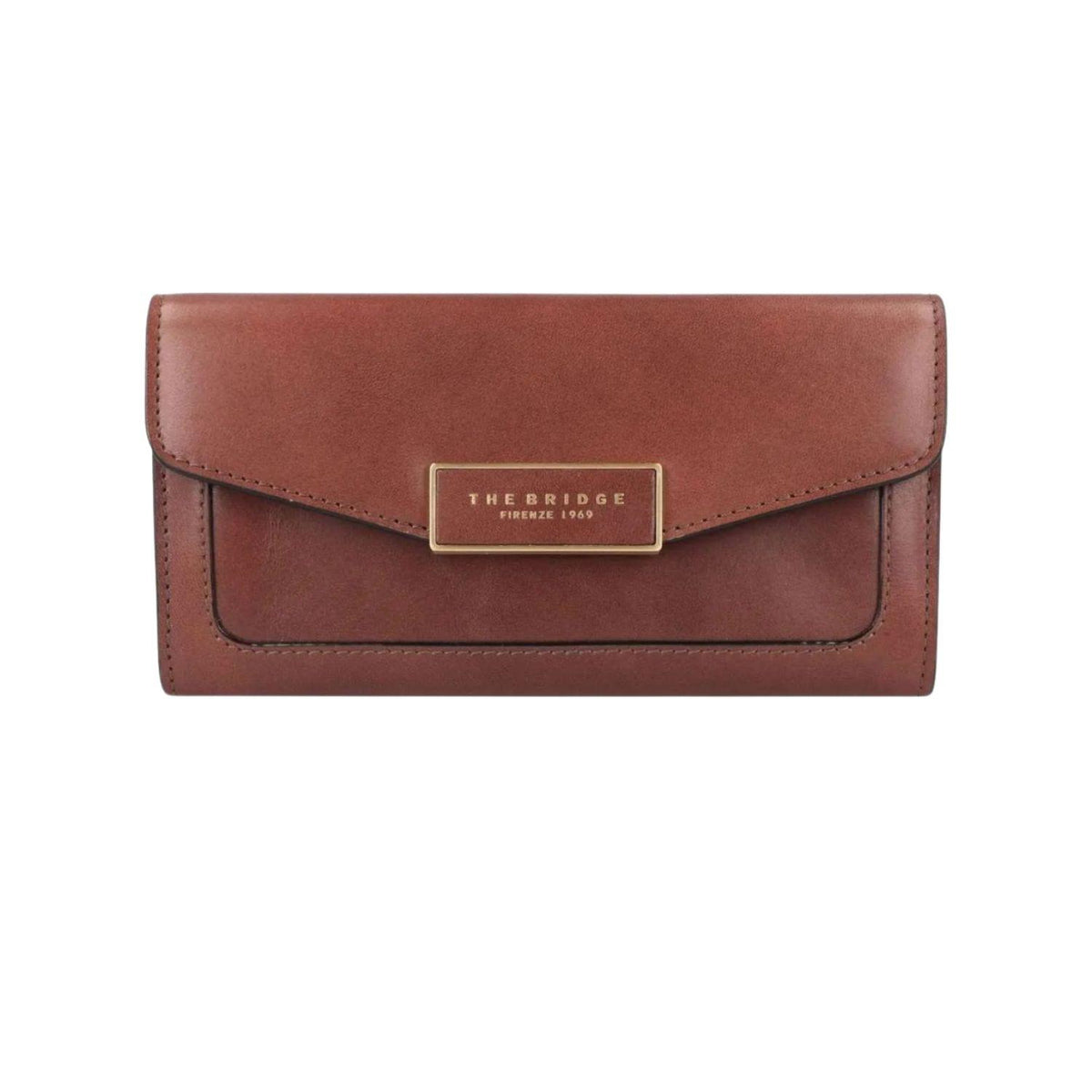 The Bridge - Portafoglio grande con bottone linea Ginevra, Marrone