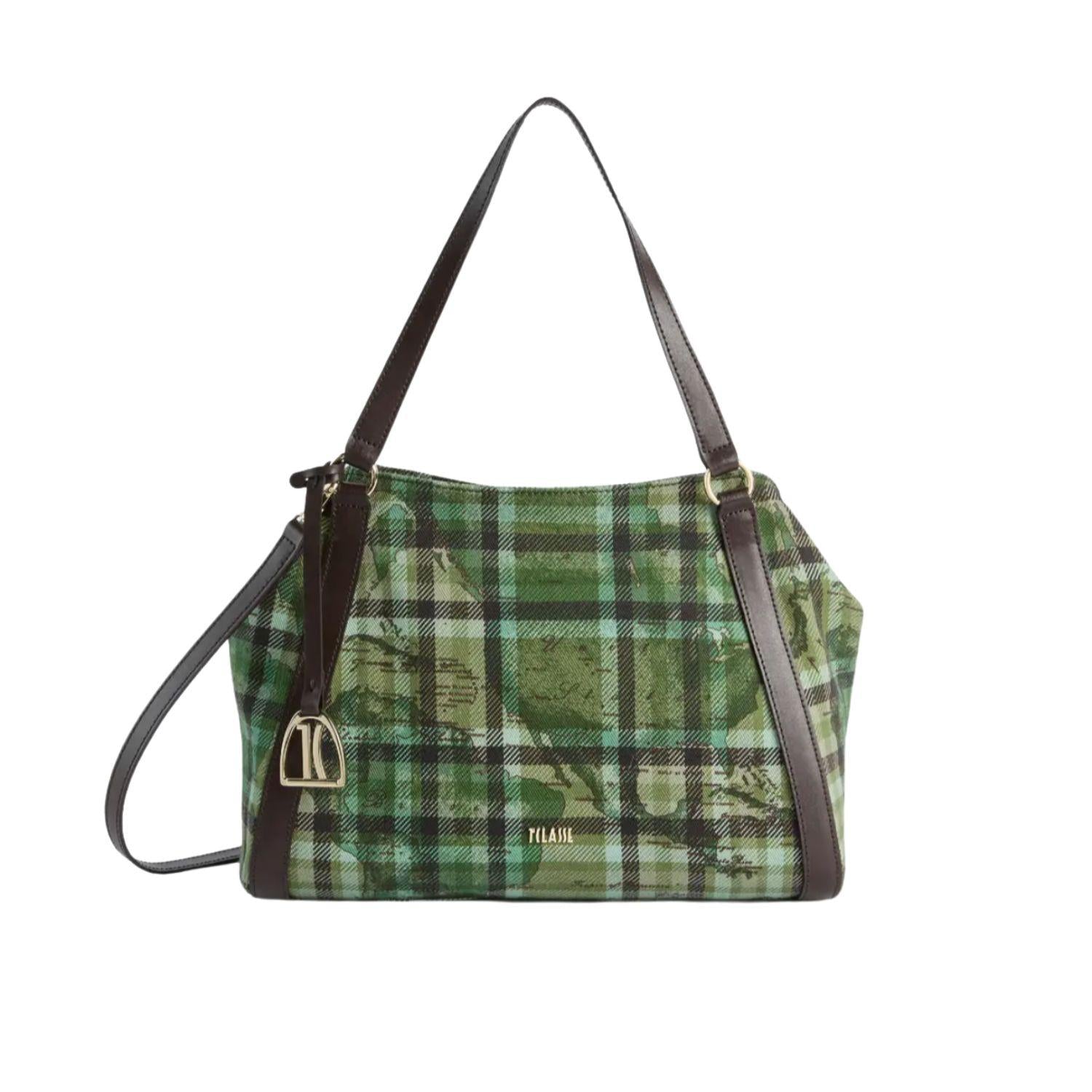 Borsa a mano Tartan Soul, Verde Muschio