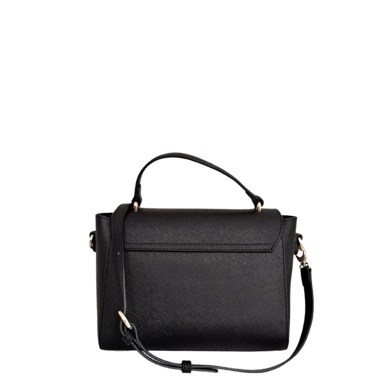 Alviero Martini - Borsa a mano con tracolla in saffiano, Nero