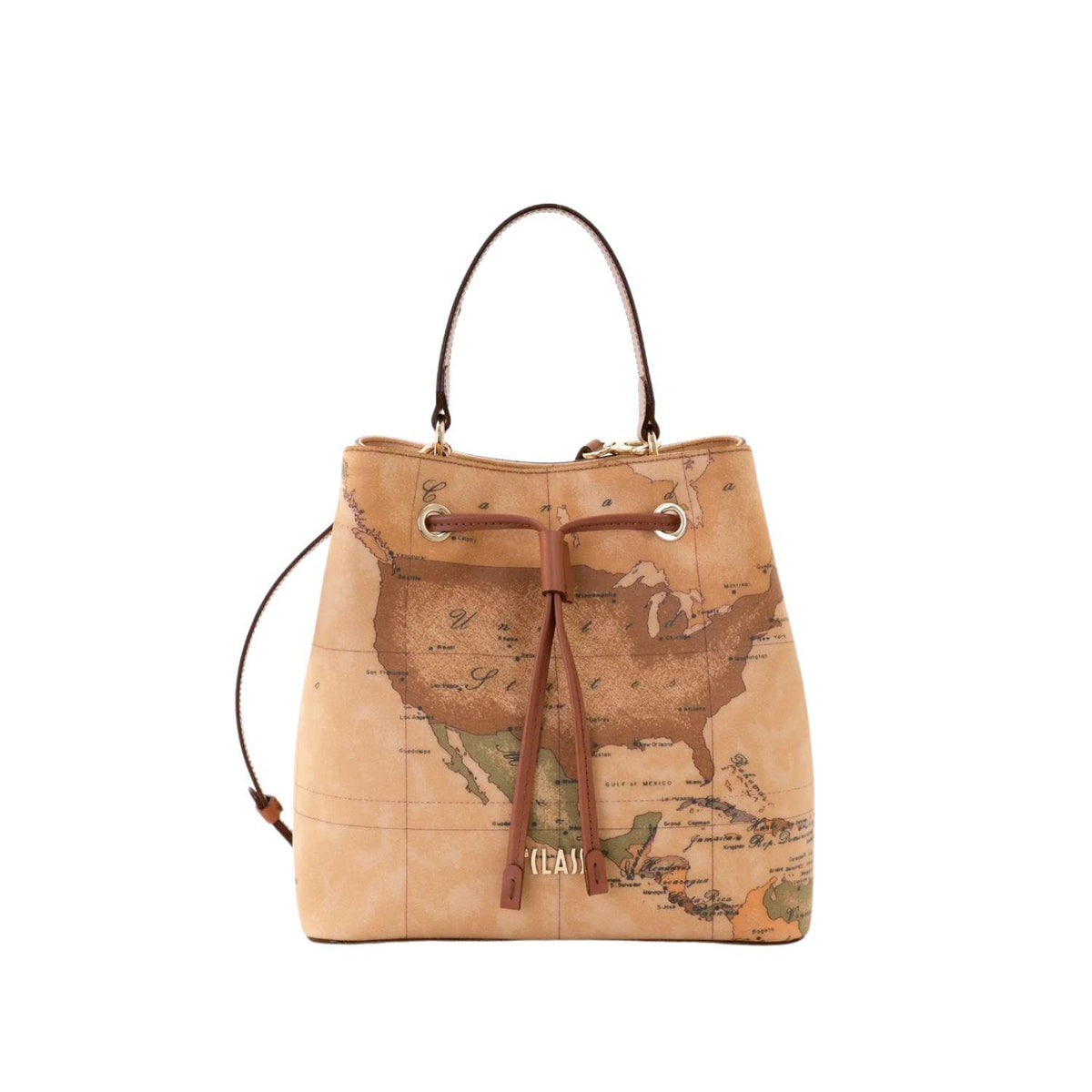 Borsa secchiello con coulisse Geo Classic, Beige