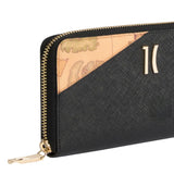 Alviero Martini - Portafoglio con zip around in saffiano, Nero