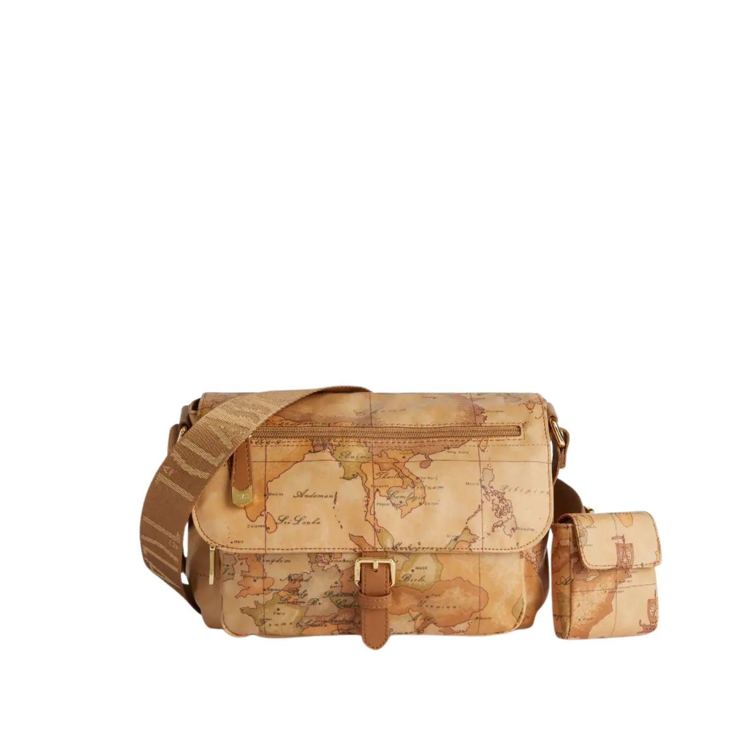 Tracolla con patta geo Soft, Beige