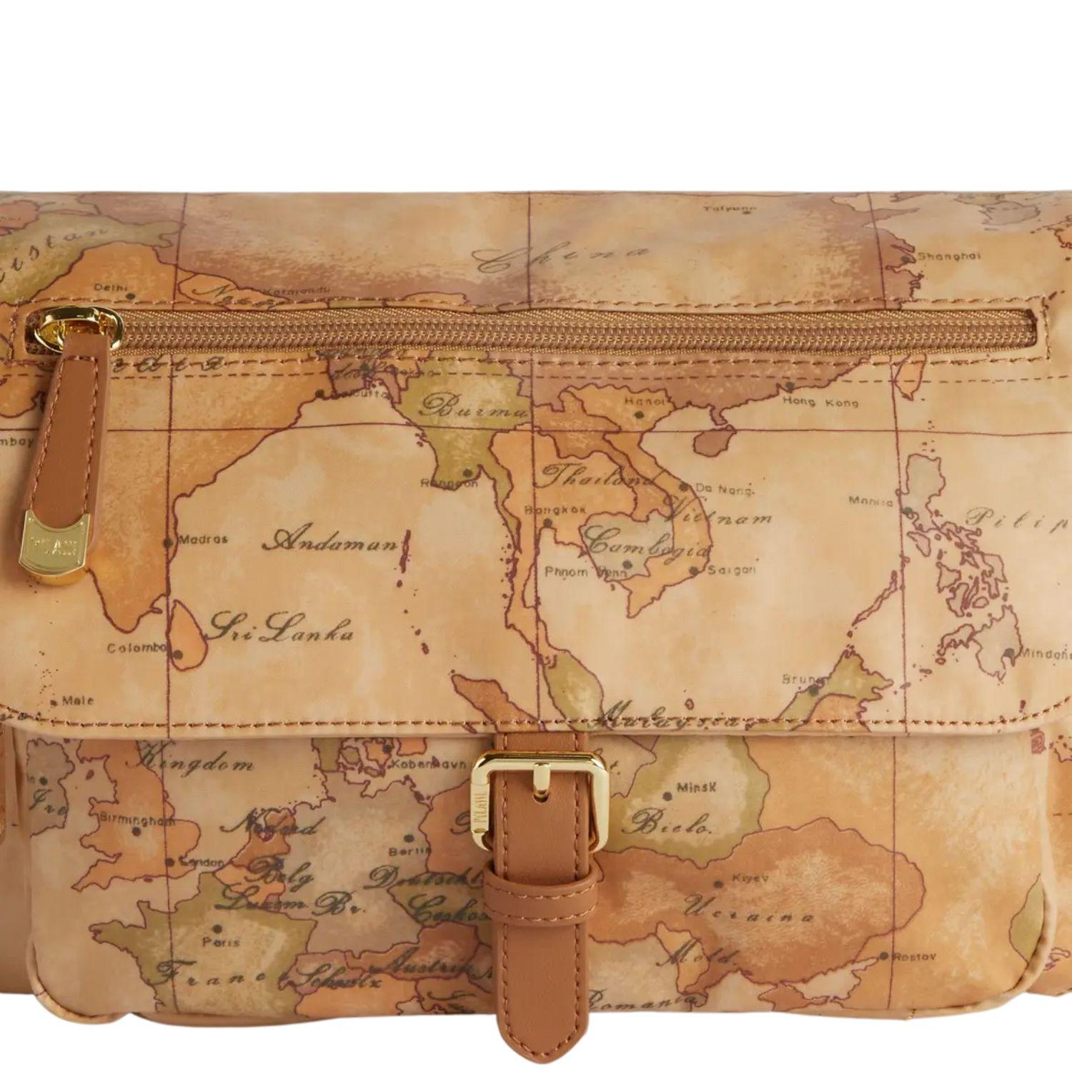 Tracolla con patta geo Soft, Beige