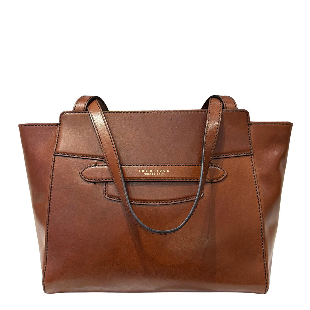 The bridge - Shopper linea Lucrezia in pelle, Marrone