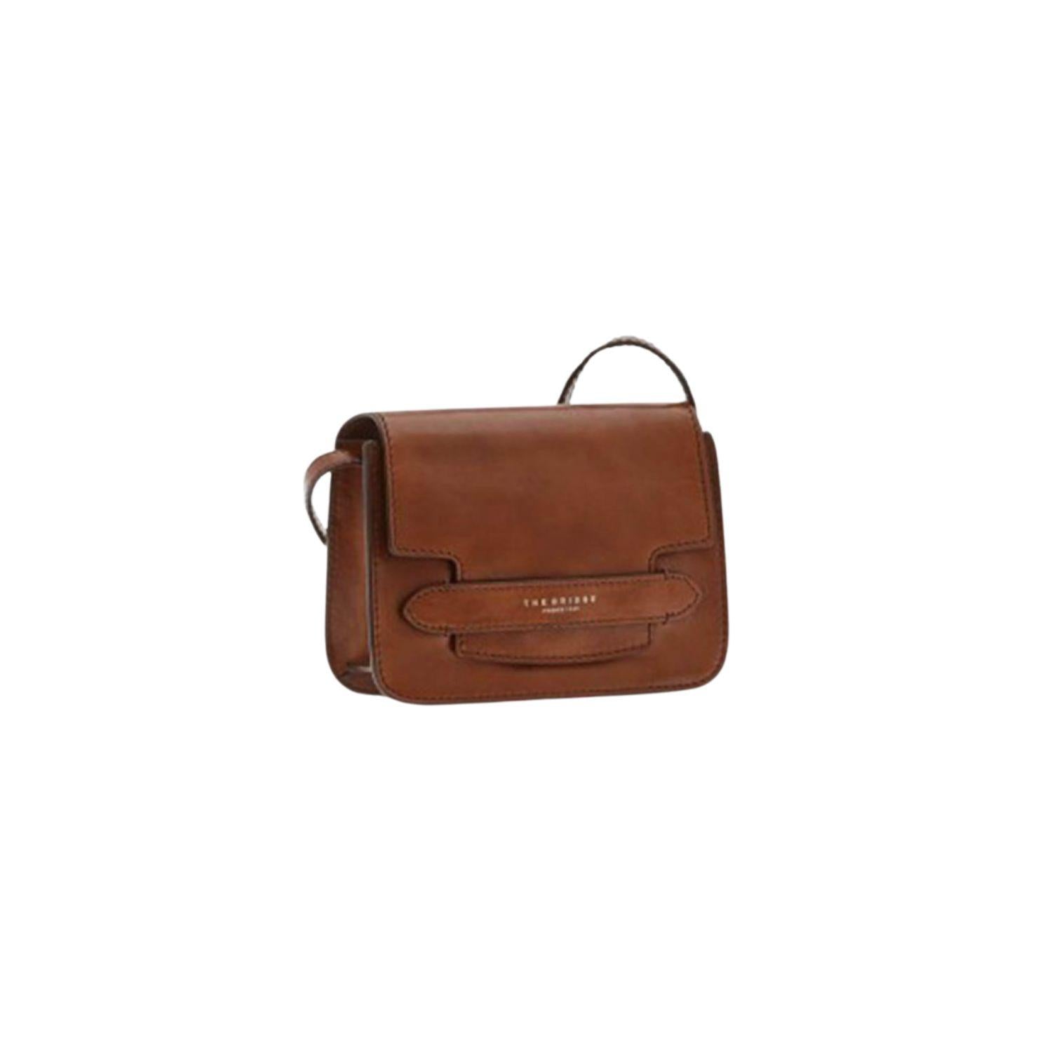 Borsa a tracolla piccola in pelle Linea Lucrezia, Marrone