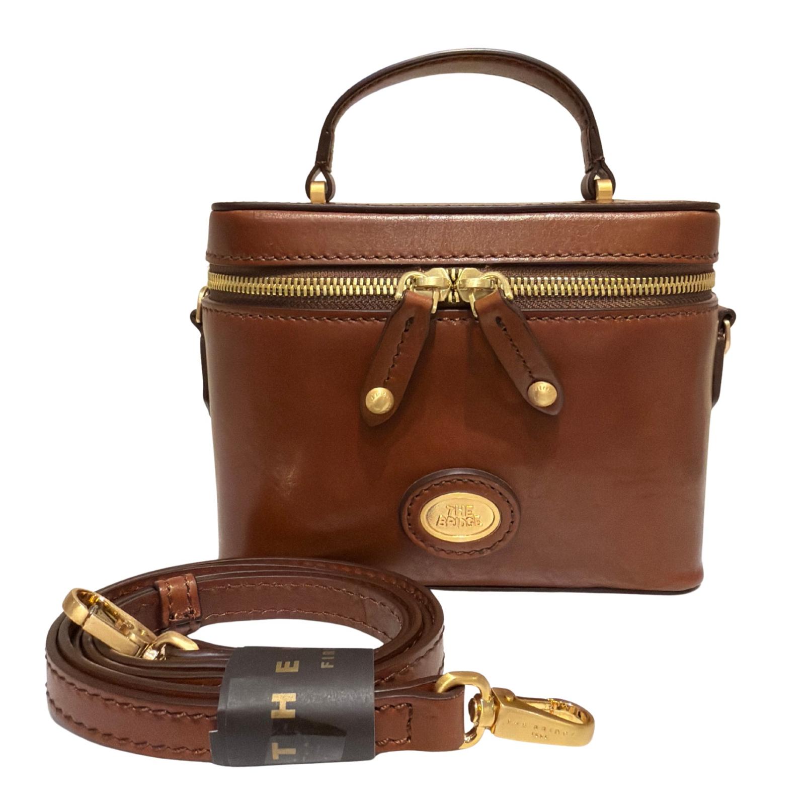 The Bridge - Tracollina vanity in pelle, Marrone