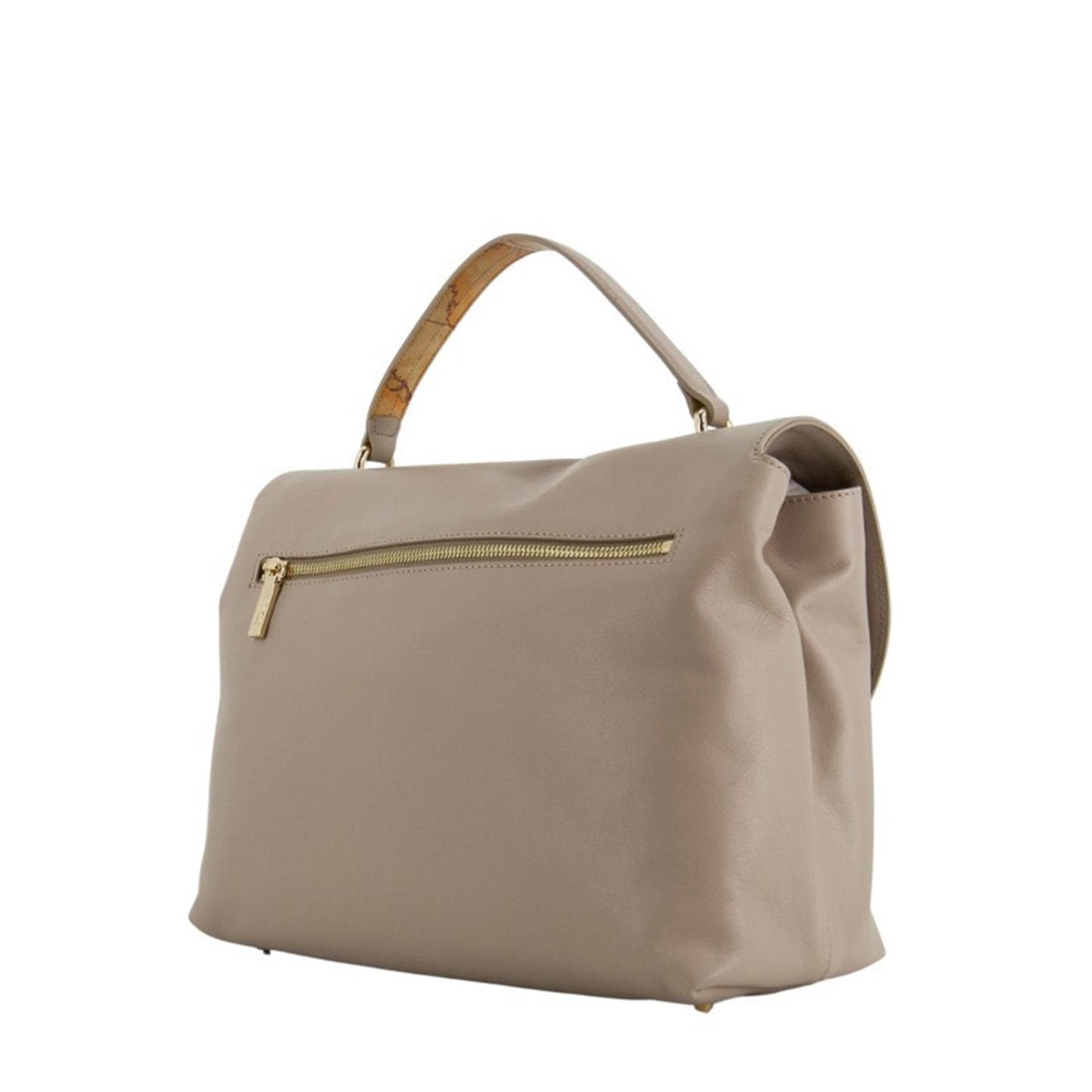 Alviero Martini - Borsa a mano con tracolla in pelle nappata, Grigio