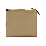 Alviero Martini - Portafoglio piccolo con bottone e zip, Oro