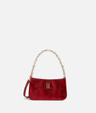 ALVIERO MARTINI - Moments Bag pochette con tracolla e catena, Rosso