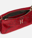 ALVIERO MARTINI - Moments Bag pochette con tracolla e catena, Rosso