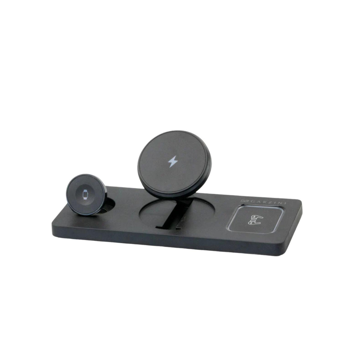 Garzini - Stazione 3 in 1 caricatore wireless, Nero
