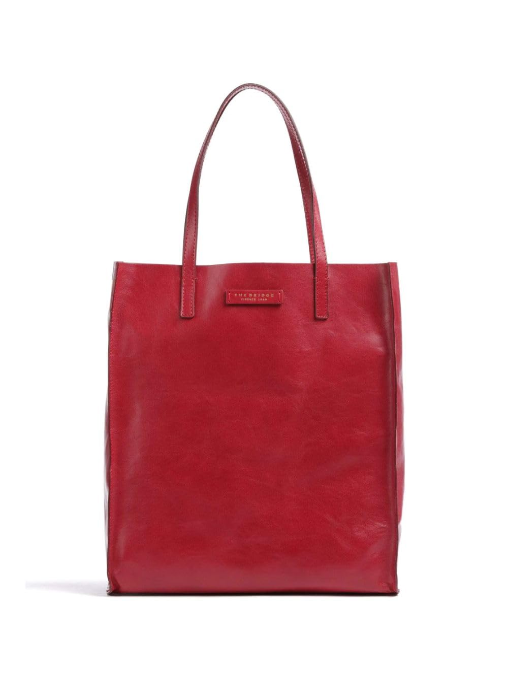 THE BRIDGE - Borsa Mirra verticale Rosso Ciliegia