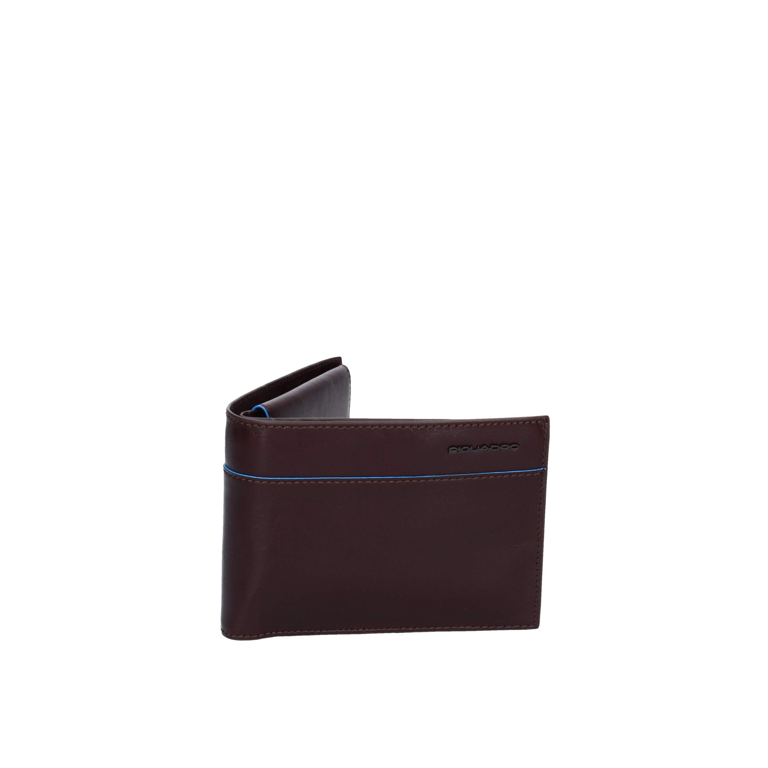 PIQUADRO - Portafogli con porta monete Piquadro Blue Square Revamp moro
