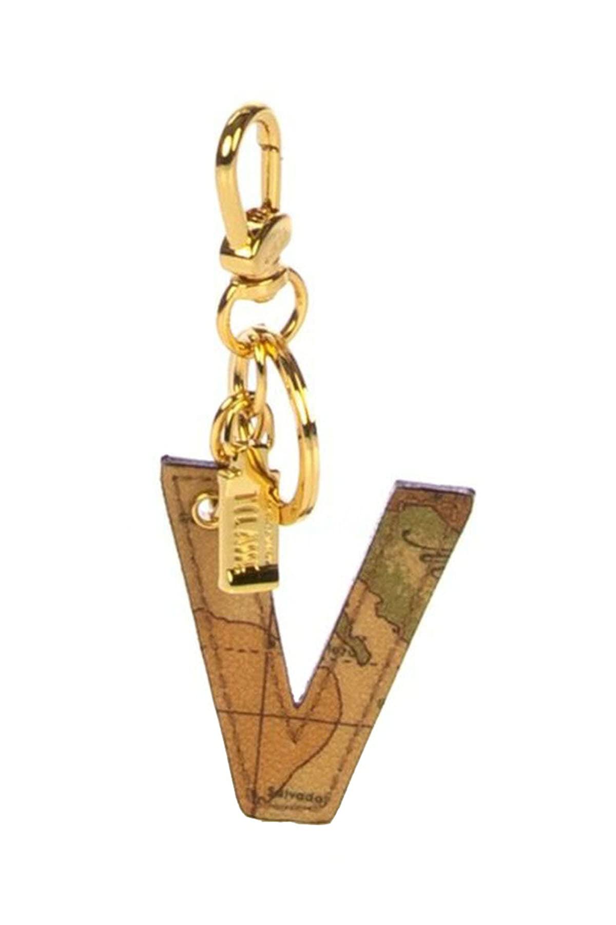 ALVIERO MARTINI - Portachiavi Charm Lettera V Naturale, Beige