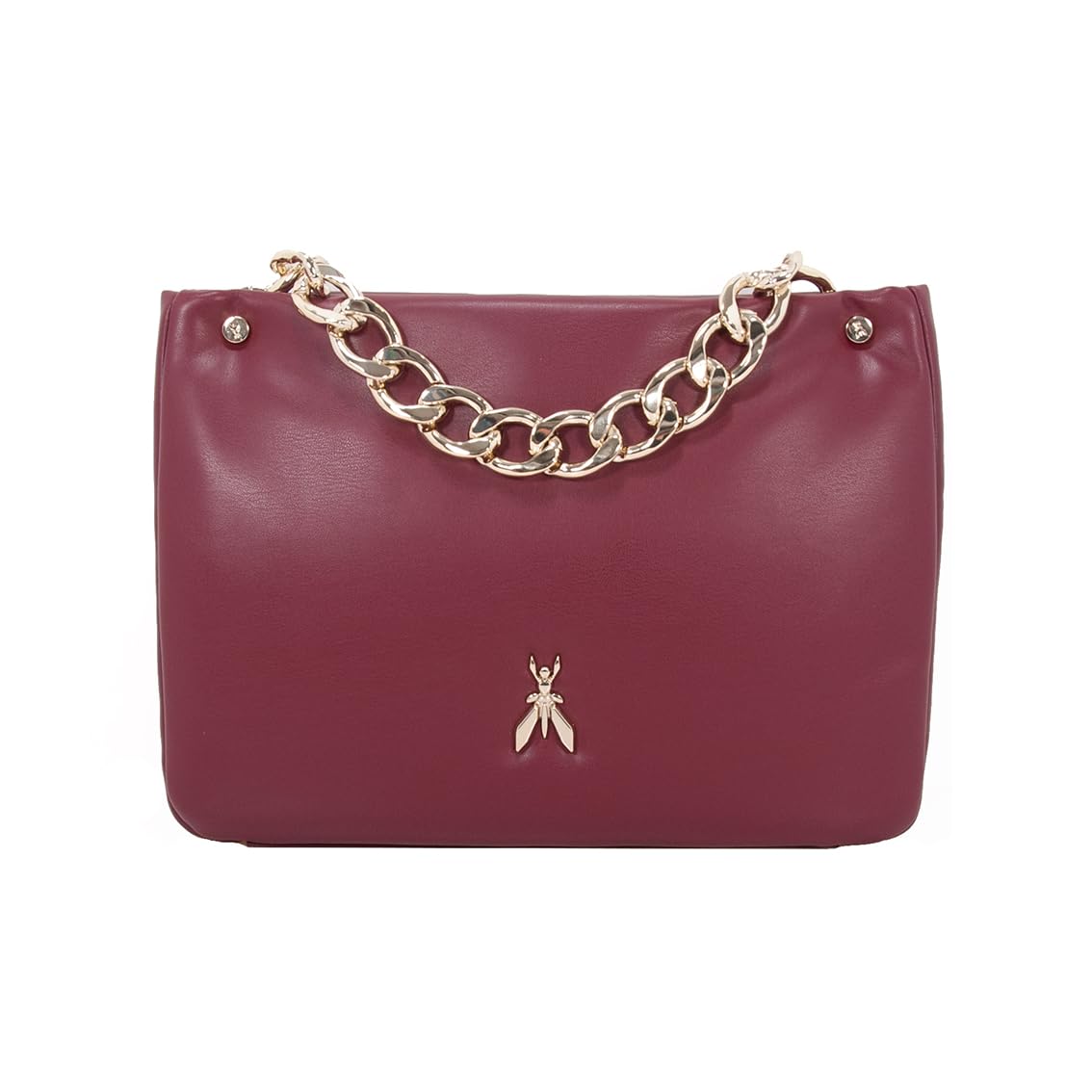 PATRIZIA PEPE - Borsa in pelle mano e tracolla Bordeaux