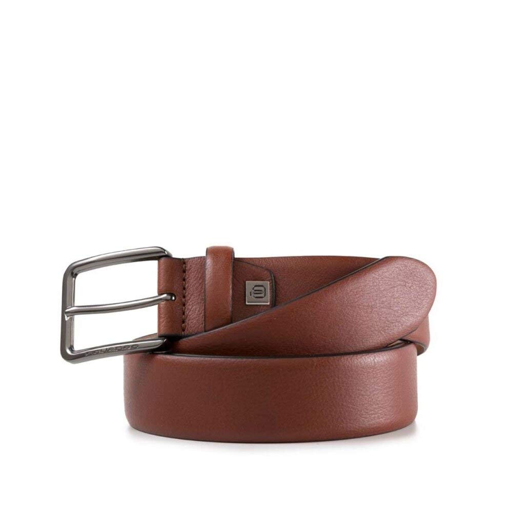 PIQUADRO - Cintura in pelle con fibbia ad ardiglione Black Square Cuoio