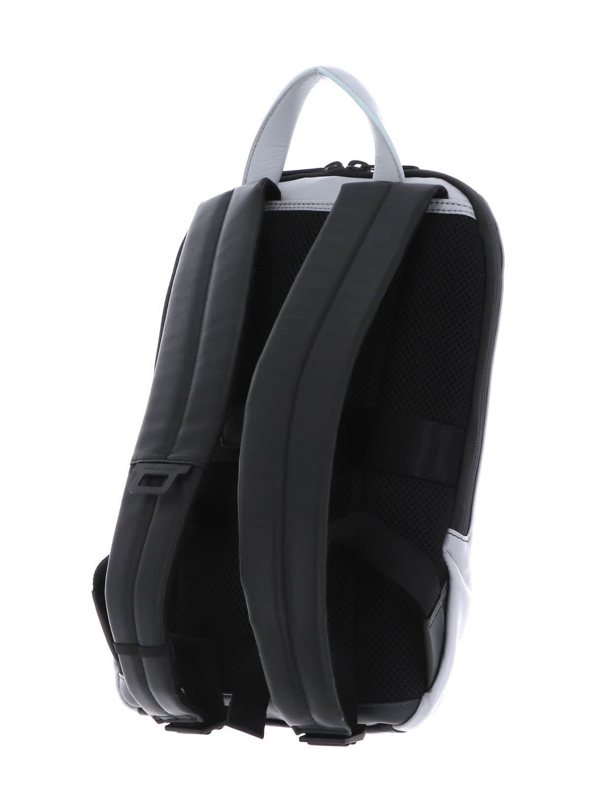 PIQUADRO - Zaino piccolo in pelle Urban, Grigio e Nero 