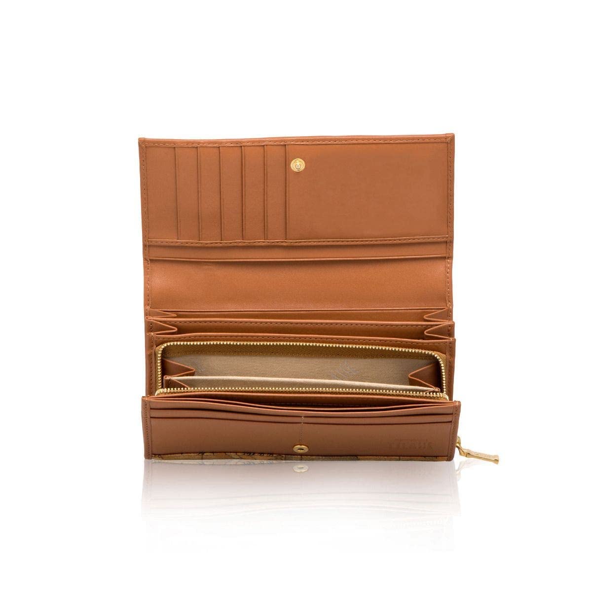 ALVIERO MARTINI 1a CLASSE - Portafoglio grande con bottone Geo Classic W026 Beige