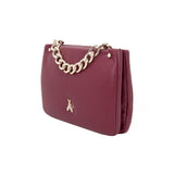 PATRIZIA PEPE - Borsa in pelle mano e tracolla Bordeaux