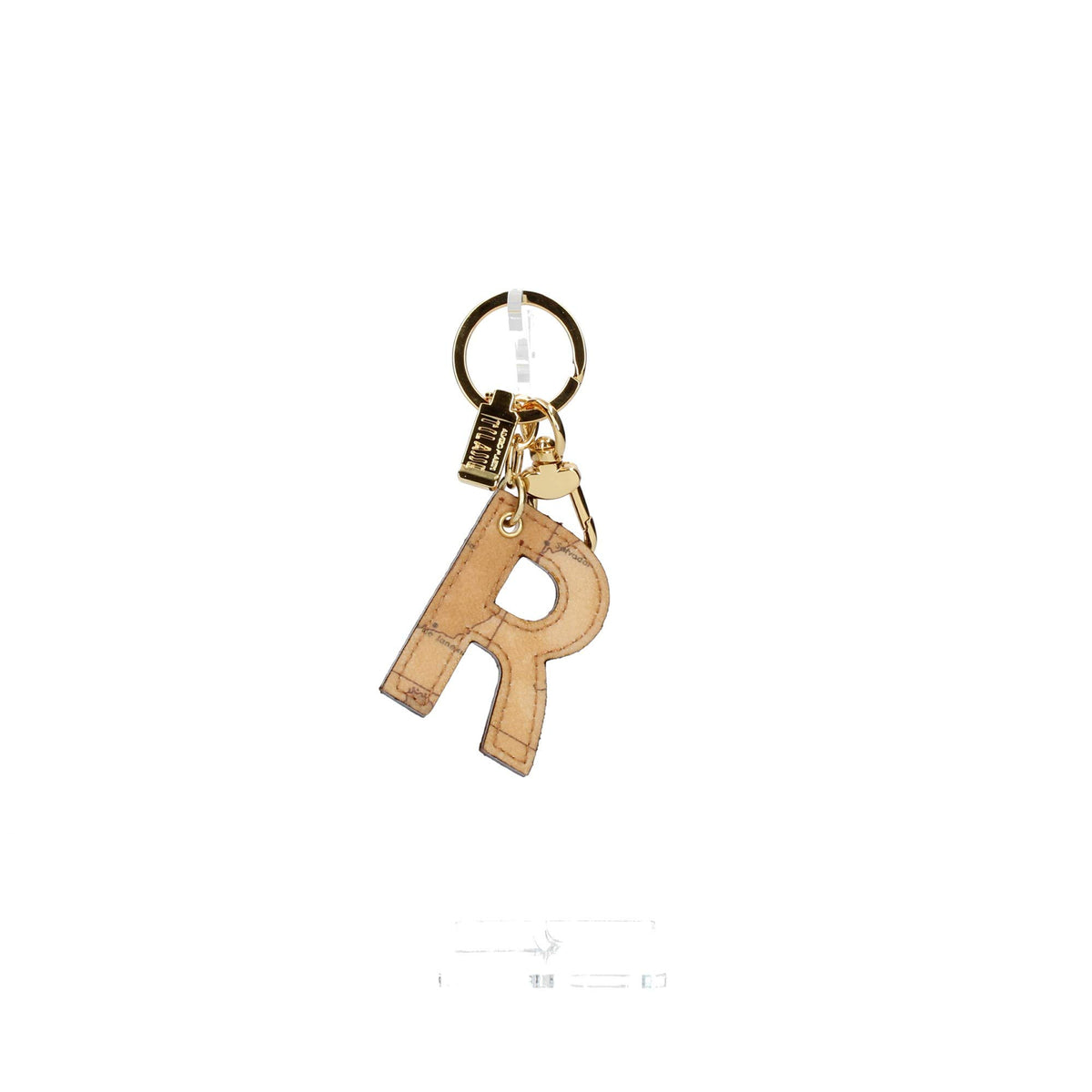 ALVIERO MARTINI - Portachiavi Charm Lettera R Naturale, Beige