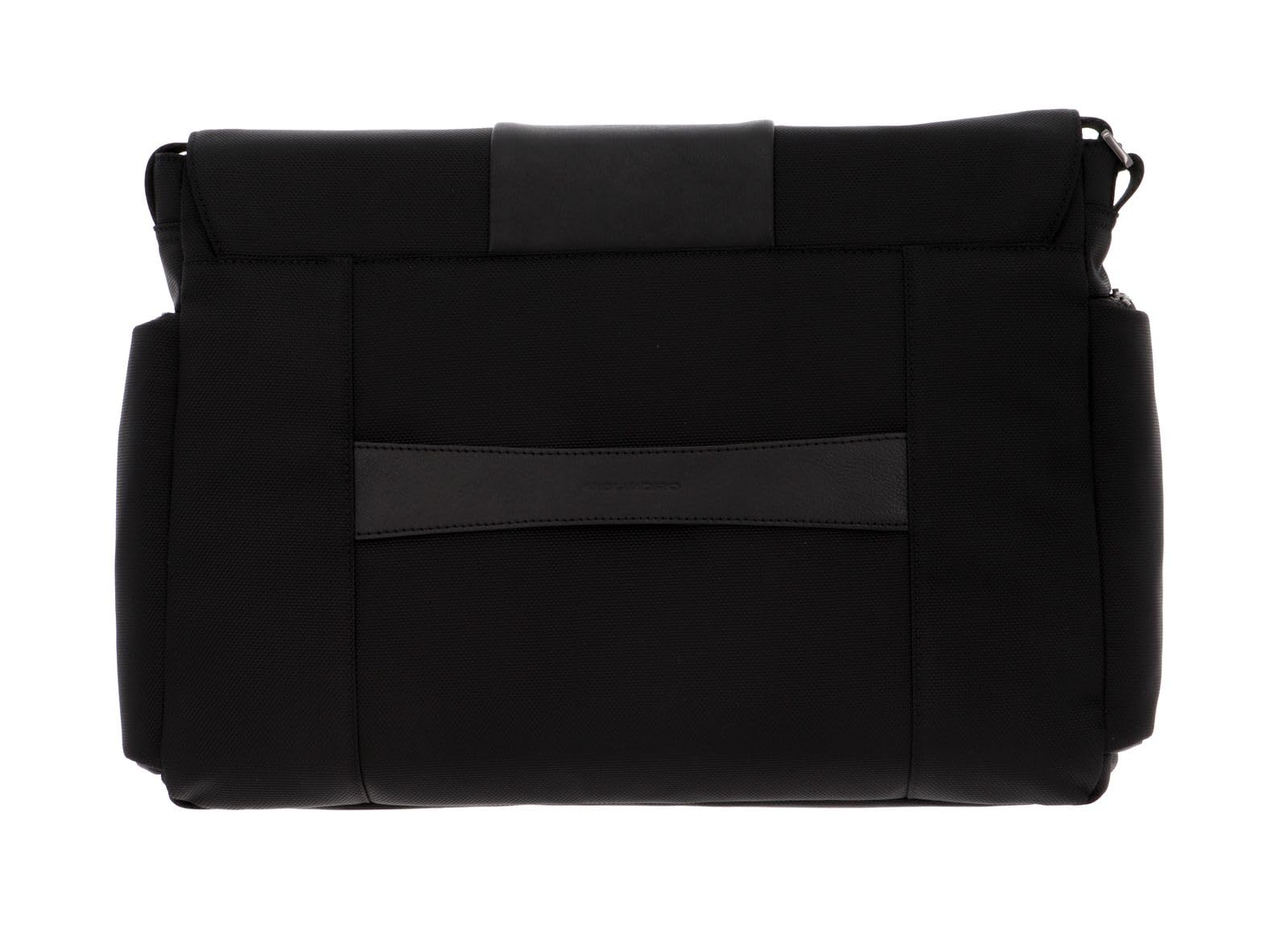 PIQUADRO - Messenger in tessuto rigenerato e pelle Brief2, Nera