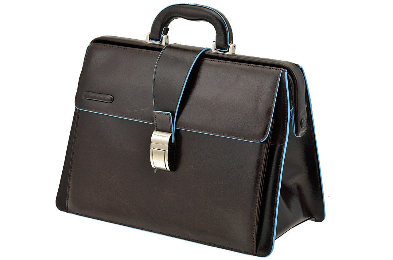 PIQUADRO - Borsa da Dottore Blue Square Mogano