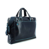 PIQUADRO - Cartella due manici in pelle Blue Square Blu