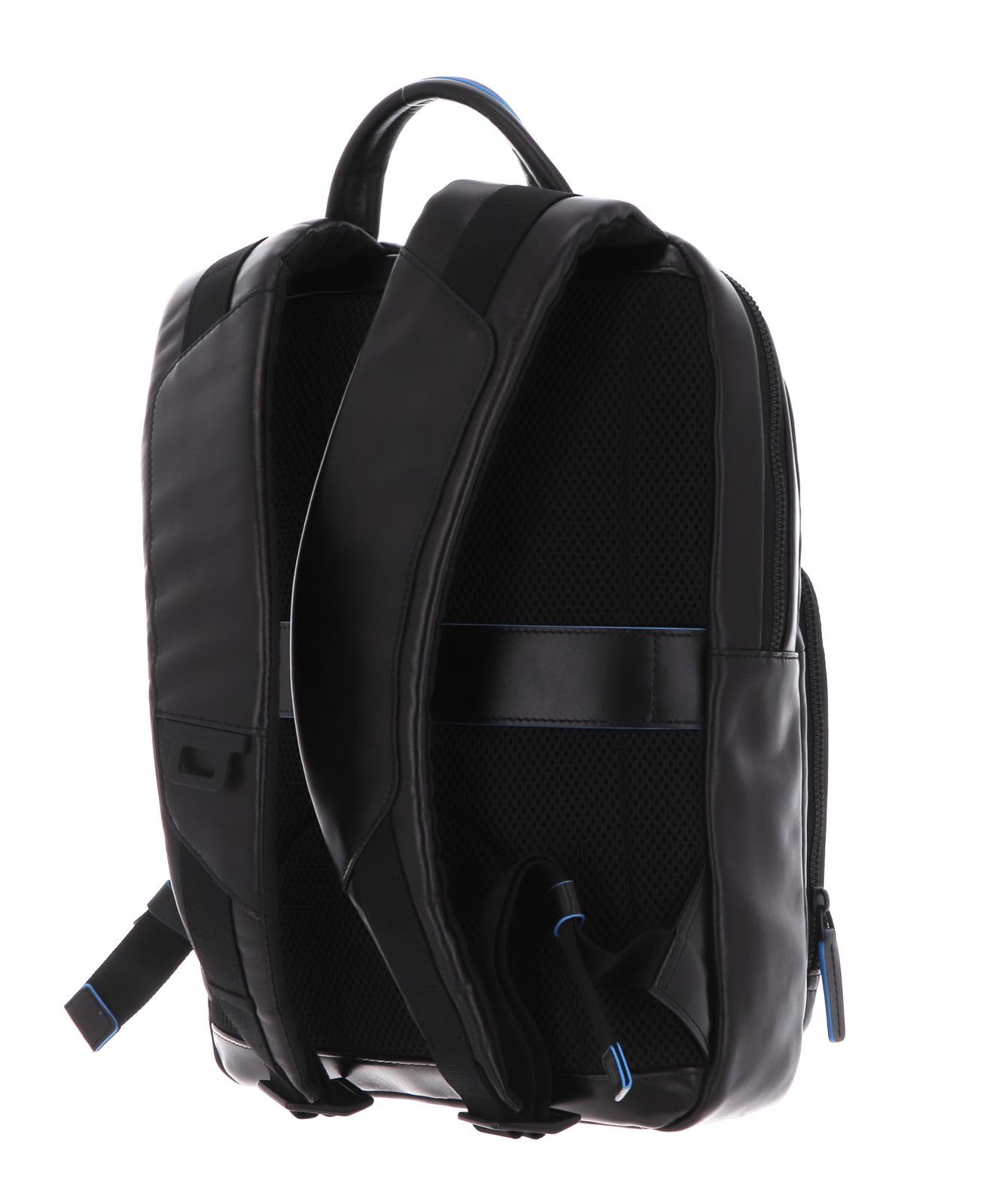 Piquadro - Zaino piatto in pelle linea Blue Square , Nero 