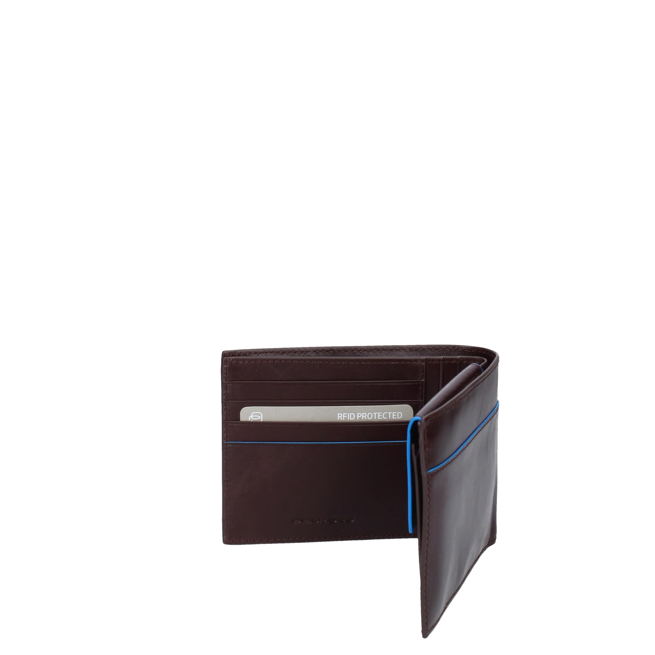 PIQUADRO - Portafogli con porta monete Piquadro Blue Square Revamp moro