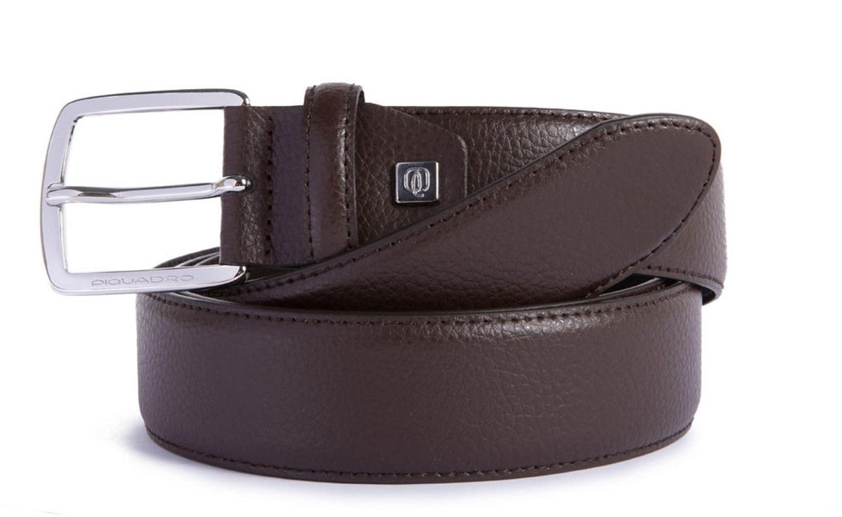 PIQUADRO - Cintura in pelle martellata linea Modus, Marrone