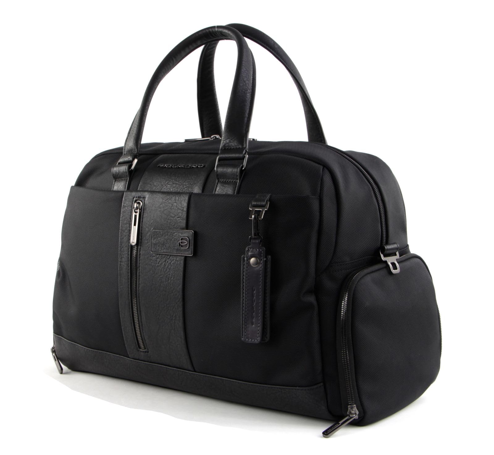 PIQUADRO - Borsone in tessuto e pelle Brief2 Nero