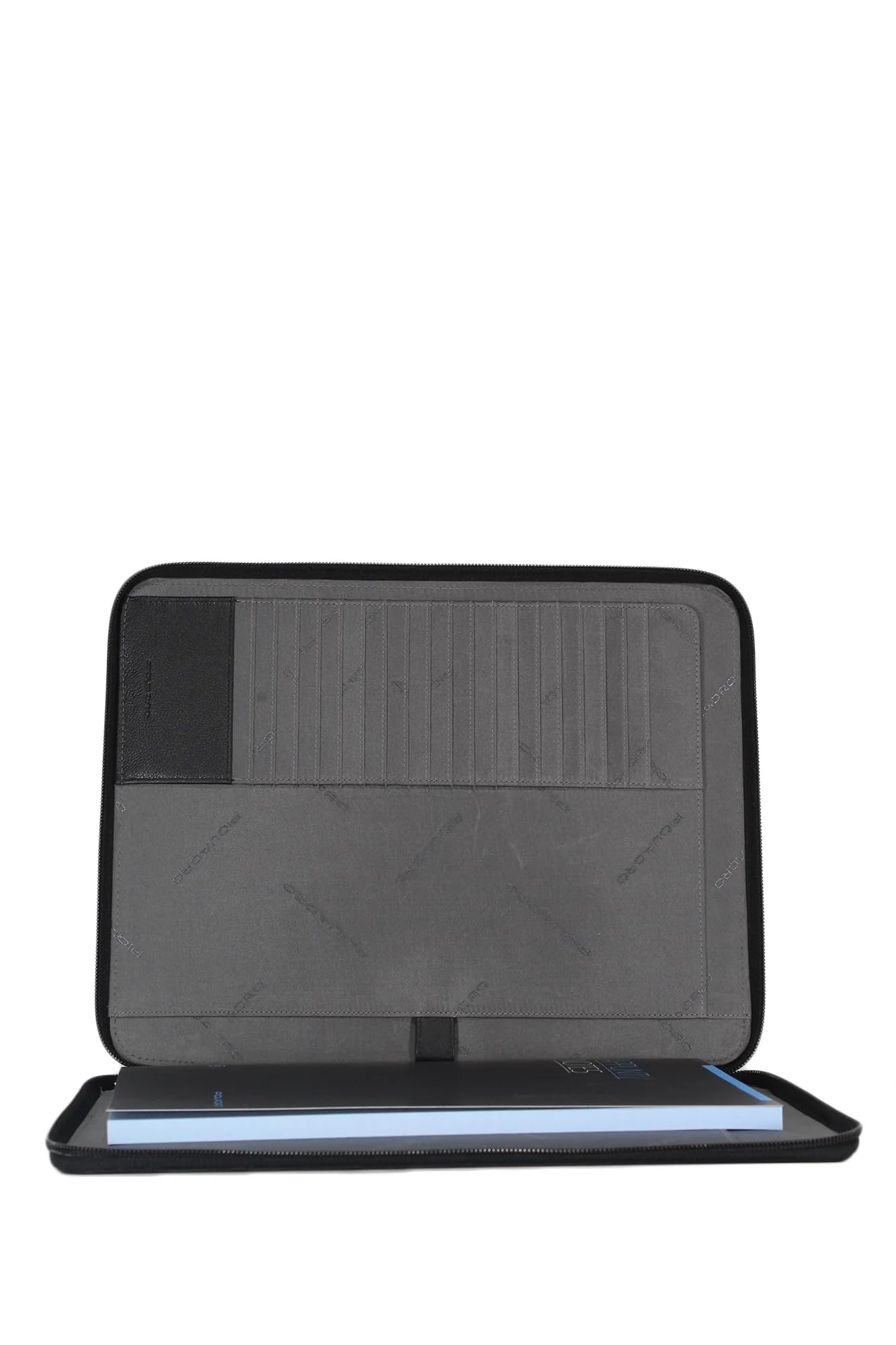 PIQUADRO - Portablocco Formato A4 in Tessuto e Pelle P16 Nero