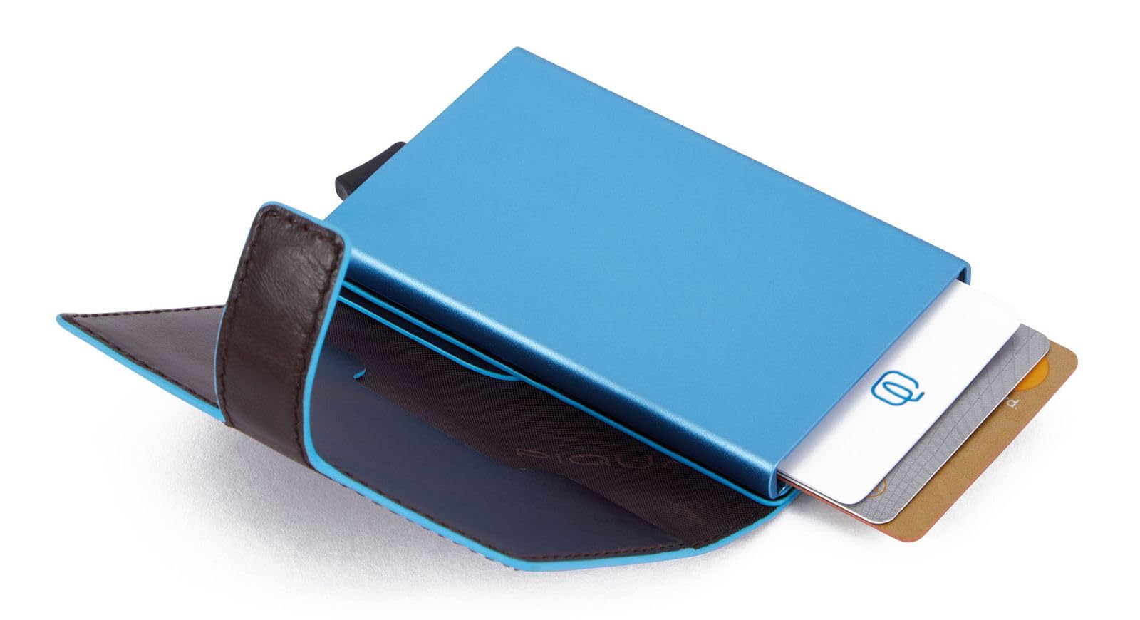 PIQUADRO - Wallet automatico porta carte B2, Mogano