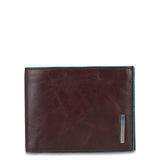 PIQUADRO - Portafoglio uomo con patta linea Blue Square, Mogano