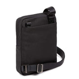 PIQUADRO - Borsello porta iPad in tessuto riciclato e pelle linea brief, Nero