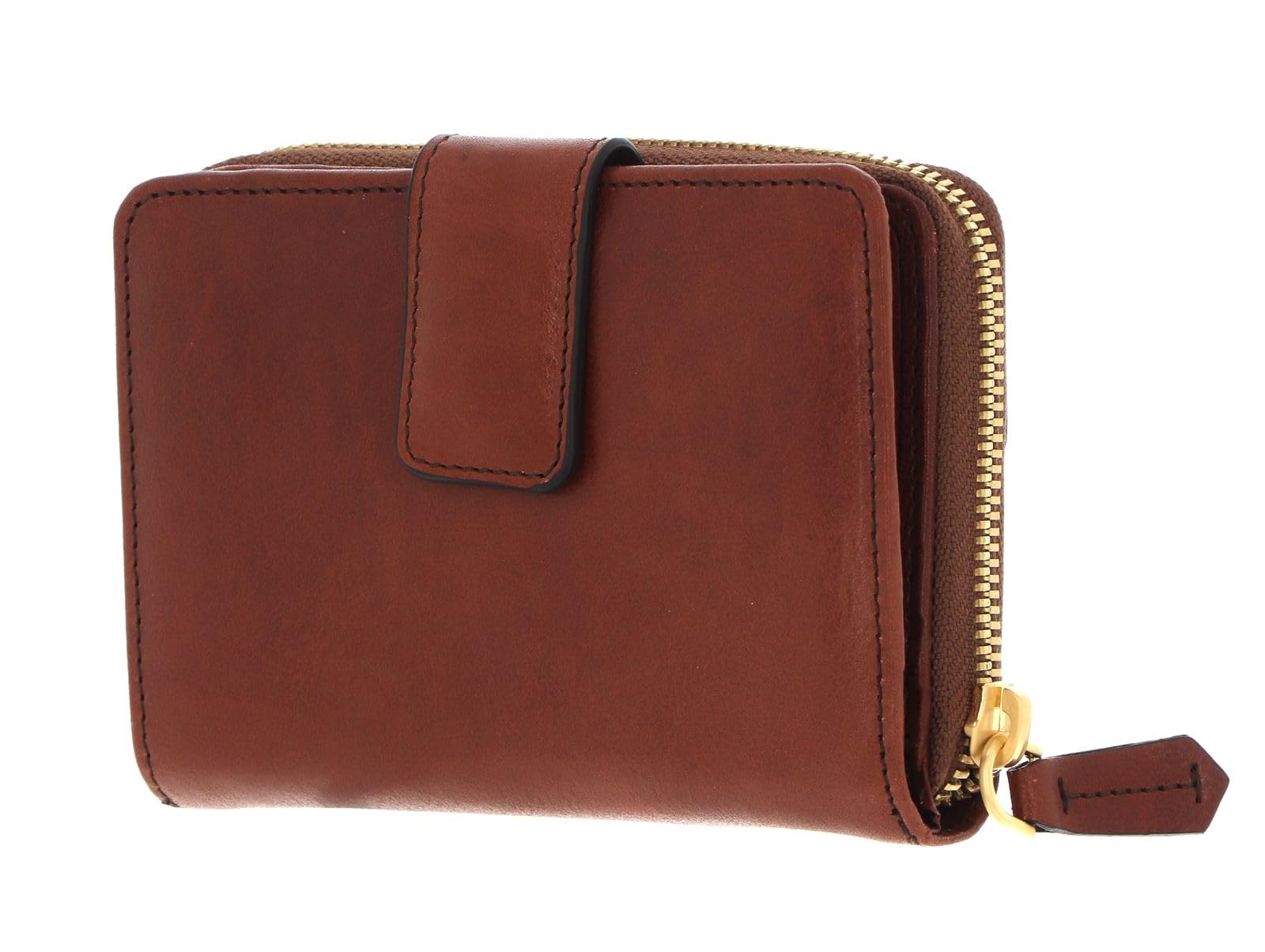 THE BRIDGE - Portafogli donna con zip esterna, Cuoio