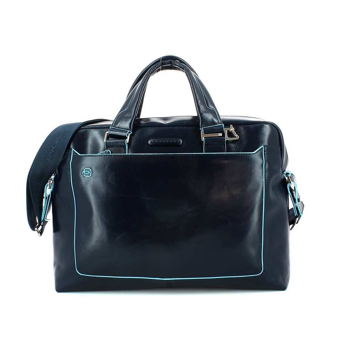 PIQUADRO - Cartella due manici in pelle Blue Square Blu