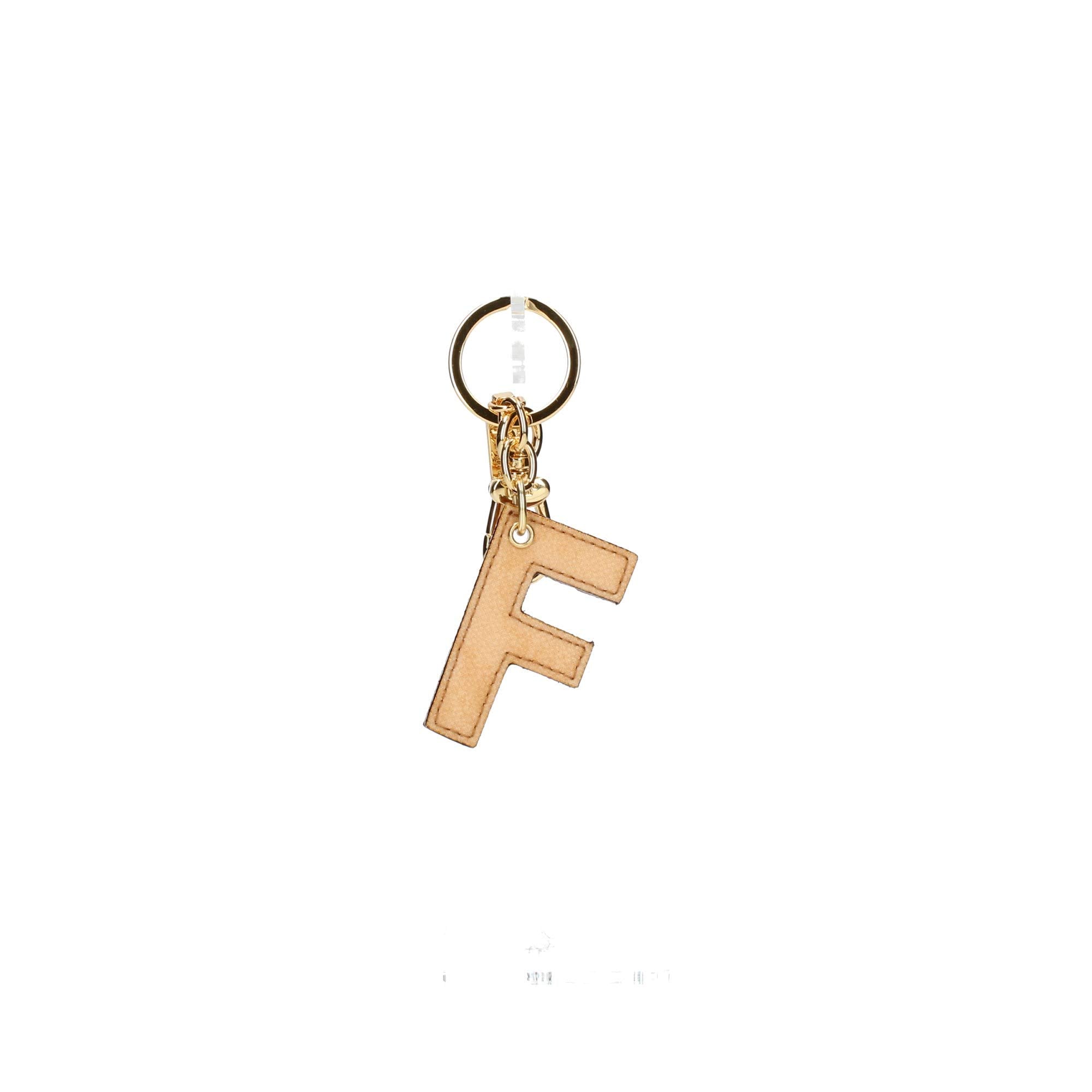 ALVIERO MARTINI 1a CLASSE - Portachiavi Charm Lettera F Naturale Beige